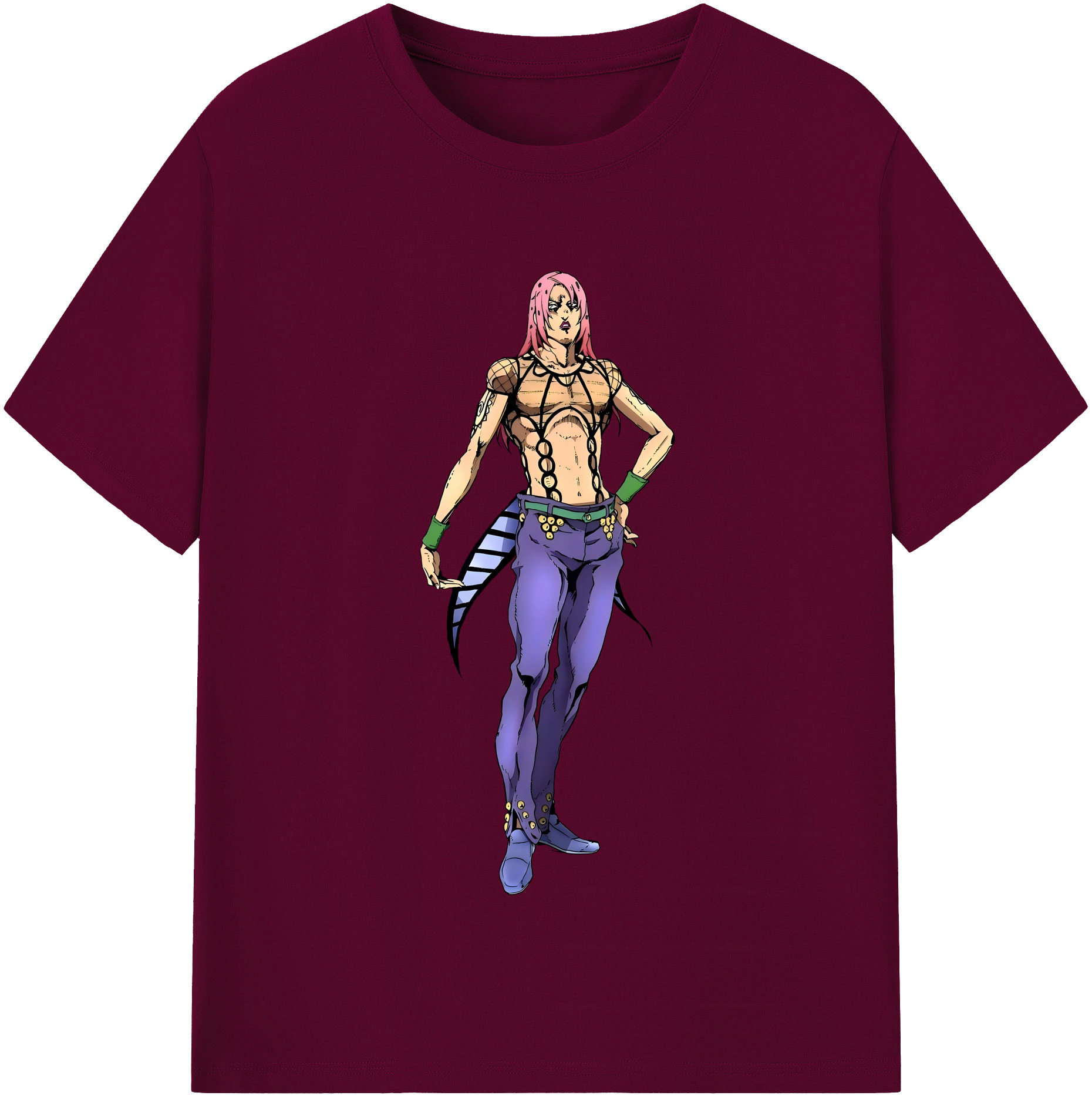 （画像用） ジョジョの奇妙な冒険 ビネガー?ドッピオ JoJo's Bizarre Adventure Vinegar Doppio レディースカジュアルプリントTシャツ（綿100％）